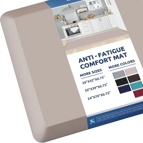 Vista 75 de KitchenClouds Alfombra de Cocina Acolchada Anti Fatiga 17.3"x28" Impermeable, Antideslizante, Alfombras de Pie y Comodidad para Escritorio/Piso