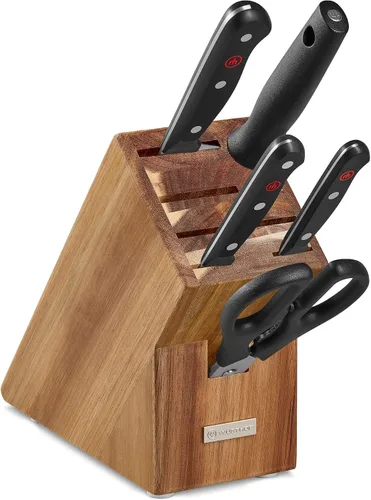 Vista 9 de Wüsthof Gourmet - Juego de bloques de cuchillos (11 piezas, madera de haya)
