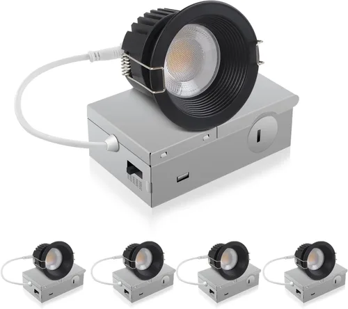 Vista 16 de Adetu lámpara de techo empotrable antirreflejos LED de 2 pulgadas, 5 CCT, con caja de conexiones, 2700K/3000K/4000K/5000K seleccionables, CRI90+, 8