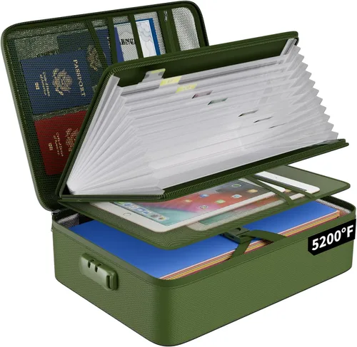 Vista 19 de ENGPOW Fireproof File Organizer Bag with 13 Pockets Accordion File Folder