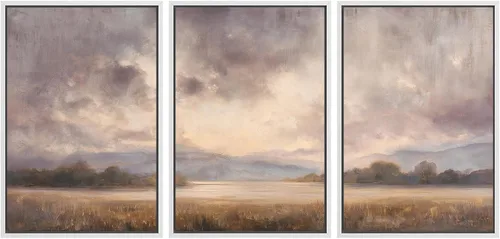 Vista 309 de SIGNWIN Lienzo enmarcado para pared, juego de arte de collage de hojas transparentes en blanco y negro, ilustraciones de naturaleza silvestre, arte