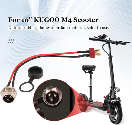 Vista 7 de Puerto de carga de scooter eléctrico con cubierta antipolvo, conector de puerto de carga compatible con Kugoo M4, M4Pro Scooter eléctrico