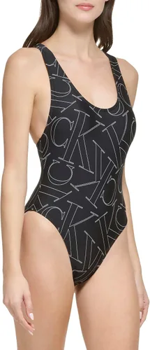 Vista 2 de Calvin Klein Traje de baño de una pieza con copas extraíbles de espalda cruzada