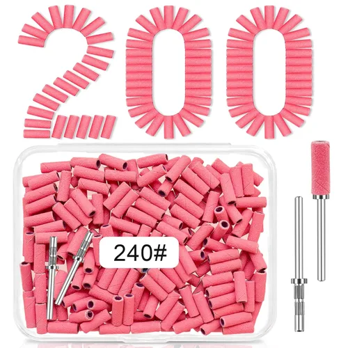 Vista 7 de [Actualización] Mini bandas de lijado de 0.122 in para taladro de uñas, grano 120, 100 bandas pequeñas para uñas acrílicas, manicura de gel