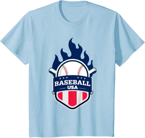 Vista 11 de Baseball USA Support the Team Shirt - Camiseta con la bandera de Estados Unidos, Blanco, S