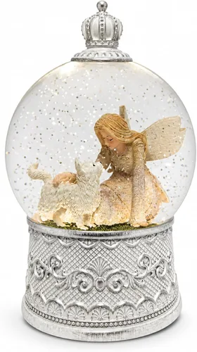 Vista 15 de Regalos conmemorativos para gatos por pérdida de condolencias, globo de nieve con purpurina giratoria automática y temporizador de 6 horas