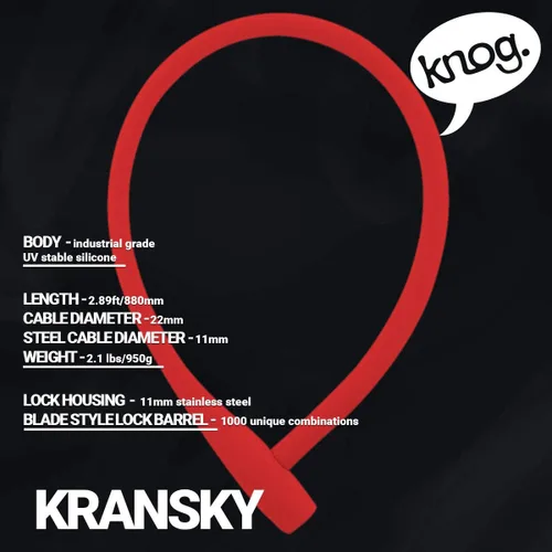 Vista 7 de KNOG Candado de cable Kransky