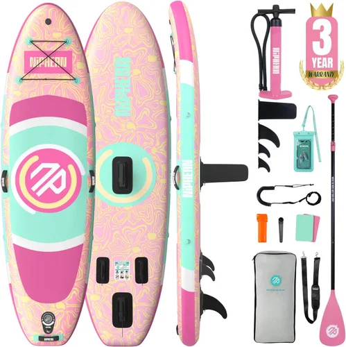 Vista 23 de Niphean 10' Inflatable Paddle Board, Ultra-Light SUP for Beginners