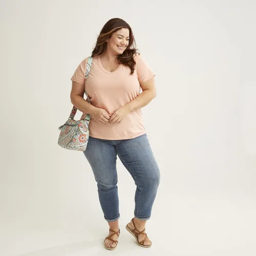 Vista 5 de Vera Bradley Bolso cruzado de algodón para mujer