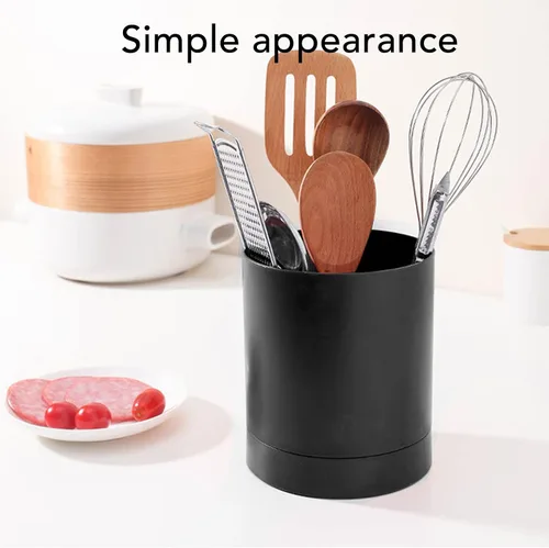 Vista 5 de Estante de secado de utensilios para fregadero de cocina, soporte para palillos de 360 grados, organizador de utensilios de cocina, organizador