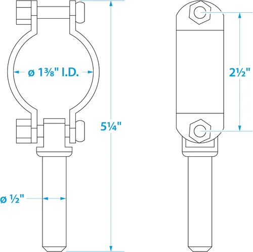 Vista 4 de Seachoice Zinc-Plated Steel Clamp-On Oar
