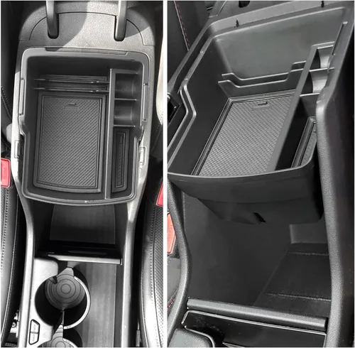 Vista 2 de SXCY 2 piezas superiores para Hyundai Kona/Kona EV 2024 2025 2026 Organizador de consola central para Hyundai Kona EV 2024-2026, accesorios