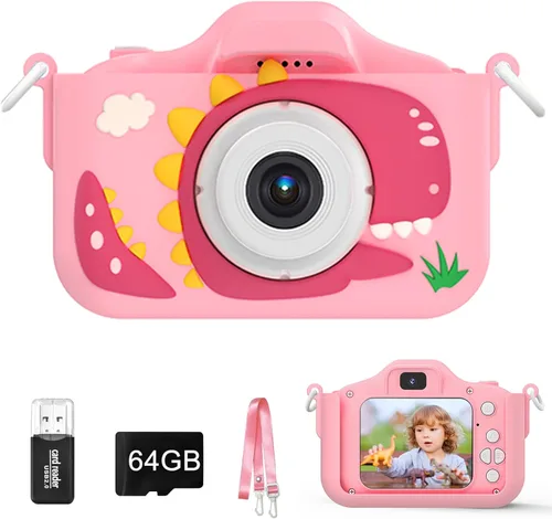 Vista 8 de Cámara para niños de 3 a 8 años para niñas y niños, cámara de 48MP con doble lente 1080P para niños pequeños, videocámara digital para niños