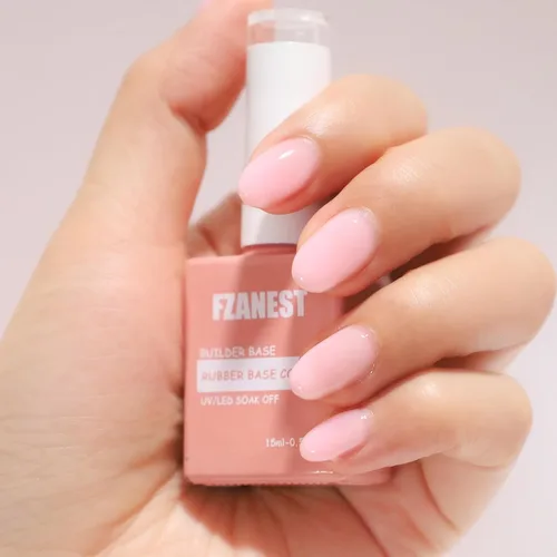 Vista 6 de FZANEST Gel constructor de base de goma para uñas, esmalte de gel de color transparente, capa base de goma elástica para extensión de engrosamiento