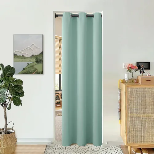 Vista 20 de BGment Cortina Oscurecedora para Puerta Corredera, Cortina Divisoria Opaca Ancha para Sala de Estar de 84 Pulgadas de Largo, Cortina Térmica de Rosa