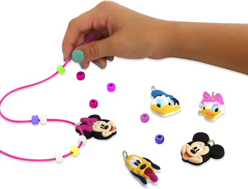 Vista 4 de Tara Toys Conjunto de actividades de collar de Minnie Mouse Includes 5 Charms, 150 Beads and 5 Necklaces in a Portable Storage Case; Ideal Disney