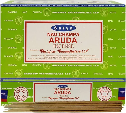 Vista 2 de Aruda - Varillas de incienso y soporte para varillas de incienso, paquete Insence Insense Satya Incense