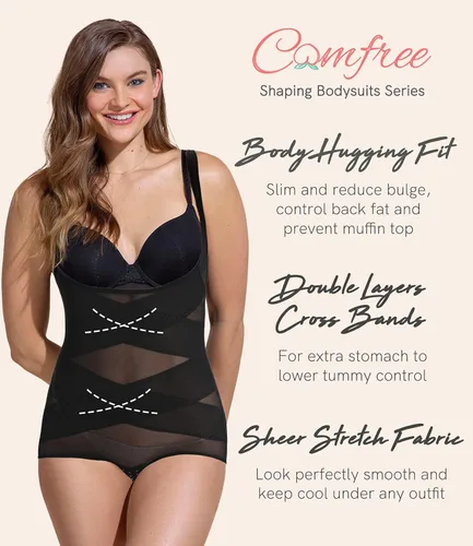 Vista 2 de COMFREE Body para mujer con control de barriga y adelgazamiento