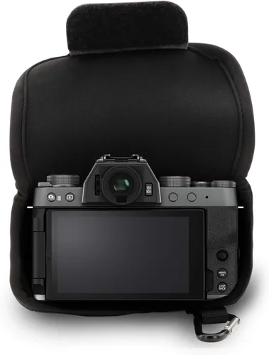 Vista 4 de MegaGear MG1887 - Funda de neopreno ultra ligera para cámara compatible con Fujifilm X-T200 (XC15-1.772 in), color negro