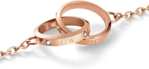 Vista 3 de Daniel Wellington Collar Clásico Talla única Acero Inoxidable Doble Chapado (316L) Y Cristales Oro Rosa, Talla única, Cristal, No es una piedra