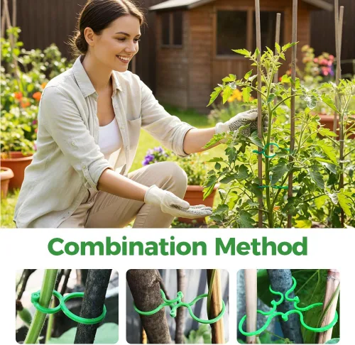 Vista 7 de Clips de soporte para plantas, clip de plástico seguro para plantas, clips de enrejado para tomate, uva, vid, verduras, clip de fijación de plantas