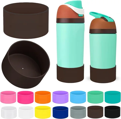 Vista 20 de 2 botas protectoras de silicona compatibles con Owala Kids de 16 onzas y 14 onzas, accesorios para 12 onzas, antideslizantes, resistentes a
