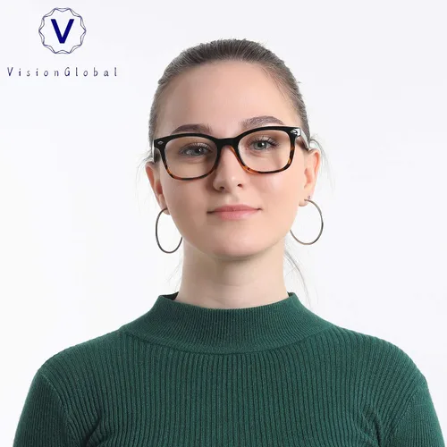Vista 8 de VisionGlobal Ahorra un 30 % en dos pares de gafas de bloqueo de luz azul (rosa nola y tortuga dramática)