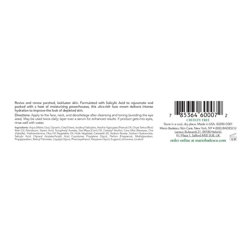 Vista 2 de Mario Badescu Cream X - Crema facial infundida con ácido salicílico, aceite de salvado de arroz y vitamina E - Hidratante facial suave exfoliante e
