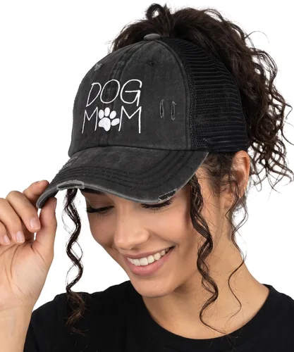Vista 72 de Funky Junque - Sombrero de cola de caballo para mujer, gorra de béisbol con ajuste ajustable y cola de caballo alta cruzada para uso diario Paquete