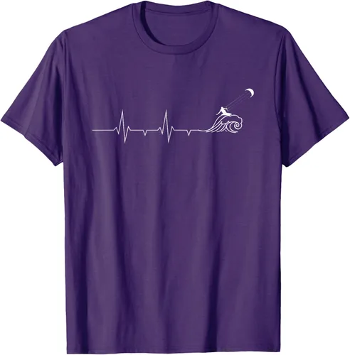 Vista 15 de Heartbeat EKG Pulse Kitesurf Kitesurf - Camiseta de kitesurf, Negro, S
