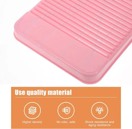 Vista 6 de Tabla de lavar la ropa de la lavandería: rosa antideslizante gruesa tabla de limpieza manual manual de la ropa herramienta de lavado de ropa