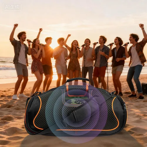 Vista 6 de Funda de transporte compatible con altavoz Bluetooth portátil JBL Boombox 4