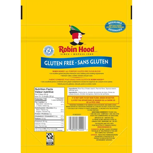 Vista 2 de Robin Hood Mezcla de harina multiusos sin gluten, 907 g/32 oz {Importada de Canadá}
