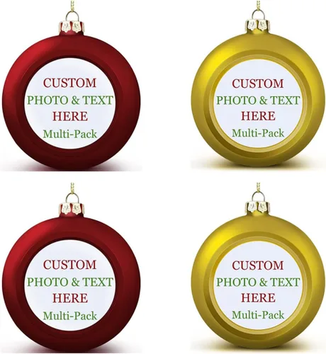 Vista 8 de Adornos de Navidad personalizados, texto fotográfico, haz tu propio adorno de cerámica de porcelana, regalo de recuerdos para decoración de Navidad