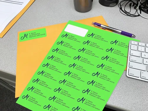Vista 4 de Blanks Labels Fluorescent Blue FBA & Mailing Labels from Blank Labels - 2-5/8" x 1" (2.625 x 1) - 30 Labels Per Sheet-25 Sheets