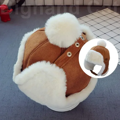 Vista 3 de IIG Gorra de soldado de invierno Ushanka con orejeras unisex para niños