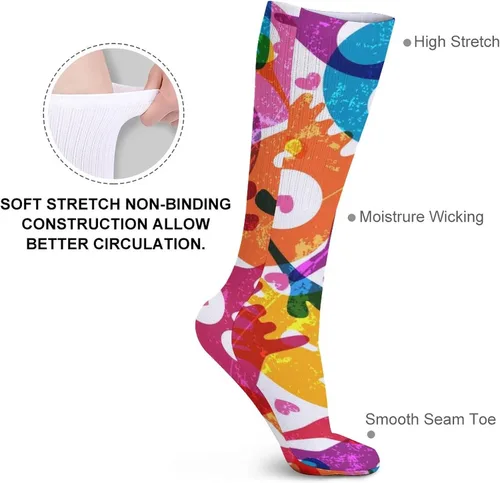 Vista 3 de Sport Socks Dress Decor Socks Comfortable And Breathable Socks