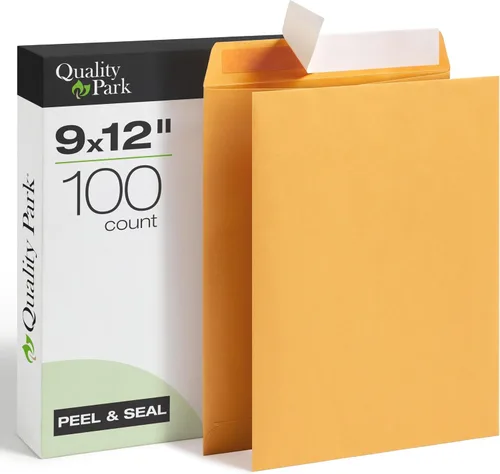Vista 8 de Quality Park Sobres de catálogo de 9 x 12, paquete de 100 sobres de documentos con cierre autosellado, papel pesado de 28 libras, sobre autosellado