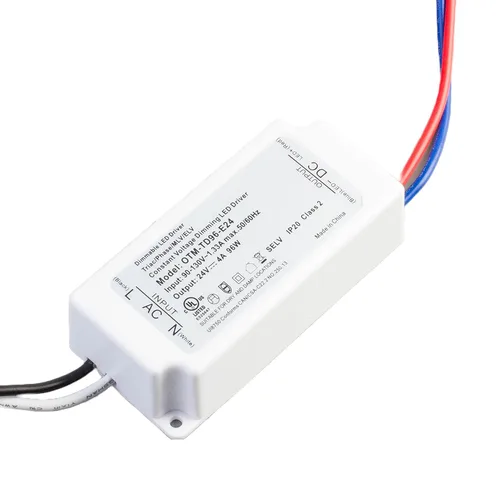 Vista 2 de Controlador LED regulable, con certificación UL, fuente de alimentación de 24 V, 96 W, atenuación triac, voltaje constante, transformador de CA a CC