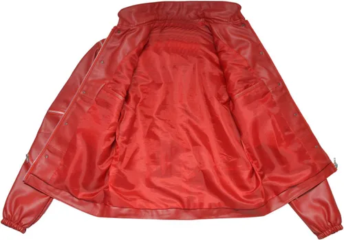 Vista 5 de Chaqueta Beat-It - Rojo - Piel sintética