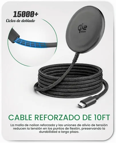 Vista 9 de Galvanox Qi2.2 - Cargador inalámbrico magnético de 25 W certificado para Samsung (paquete de 2), carga rápida 2.0 para modelos Galaxy S25, S26