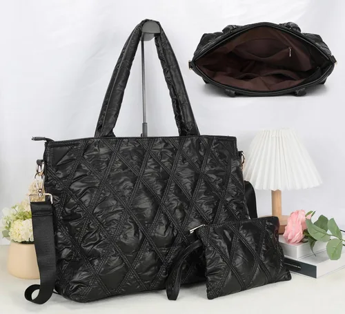 Vista 5 de LEDAOU Bolso de mano para mujer, bolso de mano para profesor, bolso de hombro cruzado hobo bolsas 2 piezas con monedero para el trabajo, la oficina