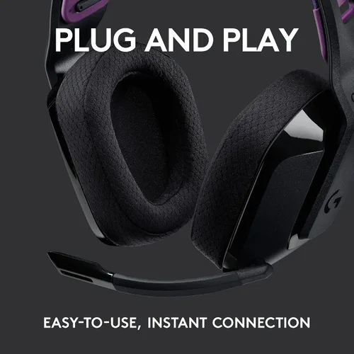 Vista 4 de Logitech G 535 Lightspeed - Auriculares inalámbricos para juegos, ligeros en la oreja, micrófono abatible para silenciar, estéreo, compatible