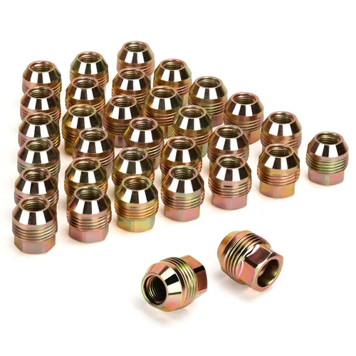 Vista 14 de dynofit Tuercas de llanta de 1/2 pulgada a 20 compatibles con Ford Ranger Mustang Jeep Grand Cherokee Wrangler, 20 tuercas cromadas de 1/2 x 20