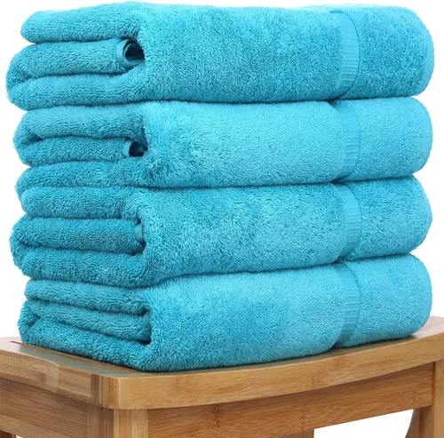 Vista 2 de Colección Luxury Hotel & Spa Altamente Absorbente, Secado Rápido 100% Algodón Turco 700 GSM, Toalla Eco Amigable, para Baño Borde Dobby Toalla