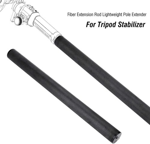 Vista 2 de Tubo de extensión de trípode para cardán, barra de extensión de fibra de carbono, accesorio extensor de poste ligero para estabilizador de trípode