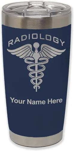Vista 20 de LaserGram Vaso personalizado de 20 onzas, radiología (negro) Regalo grabado para radiólogos, acero inoxidable aislado al vacío, grabado con láser