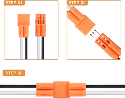 Vista 6 de Helunsi Adaptador de Enchufe E26, Paquete de 2 Enchufes de Bombilla con Cable, Enchufe de Luz Macho Roscado, Adaptador de Enchufe de Luz Empotrada