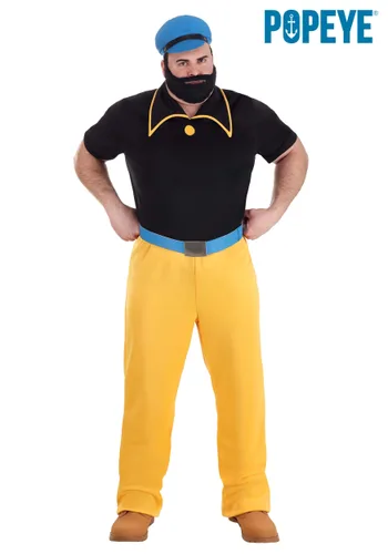 Vista 3 de Disfraz de Brutus Popeye Talla Plus para Hombre Multicolor