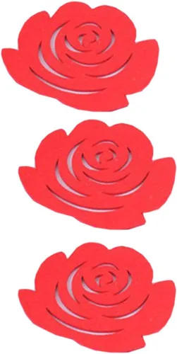 Vista 5 de Posavasos de fieltro, 18 unidades, decoración de banquetes, tazas para fiestas, manteles individuales para bebidas, no tejidos, posavasos de boda